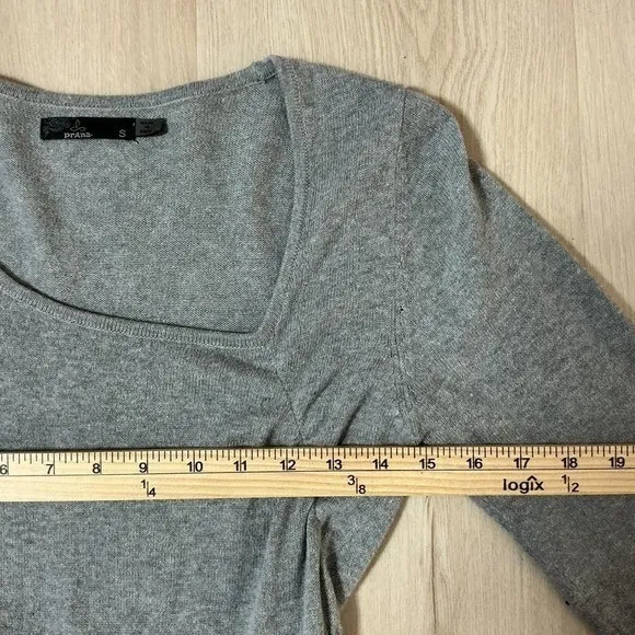 Prana Gorpcore Knit Sweater Dress Womens Small Gray Organic Cotton Wool - Image 4