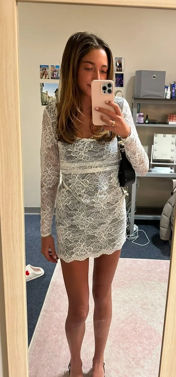 ZARA white lace mini dress - Image 2
