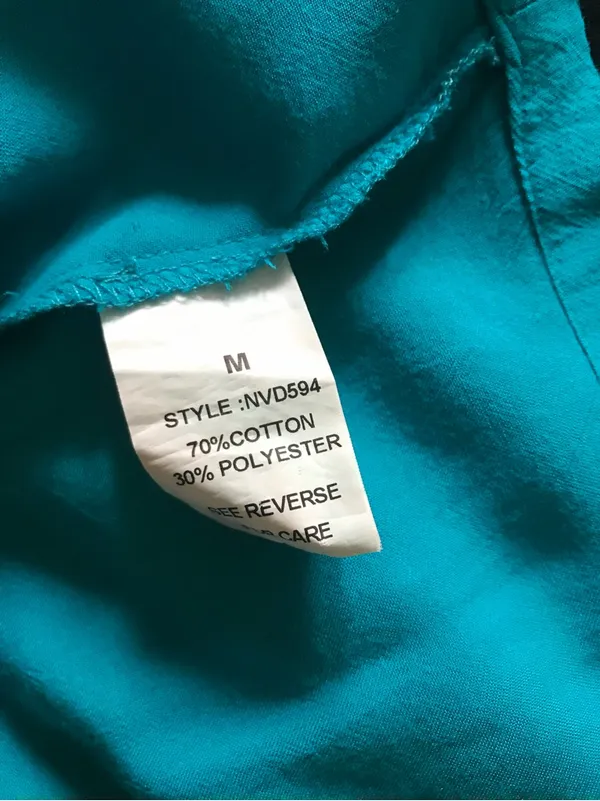 Picky Girl Teal Ruffled Short Dress w/Elastic Waist & Side Pockets Sz M - Image 7