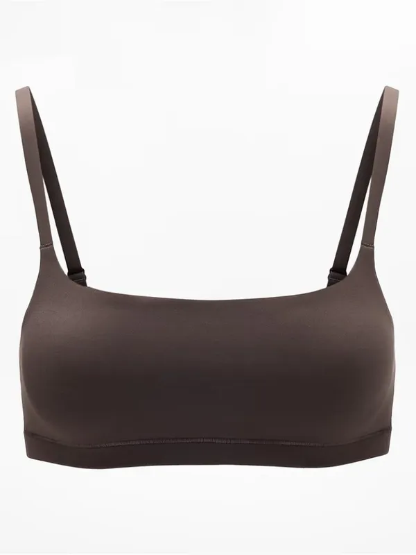 New Athleta M Vitaform BodyMove Scoop Bralette Medium A-C Truffle - Image 3