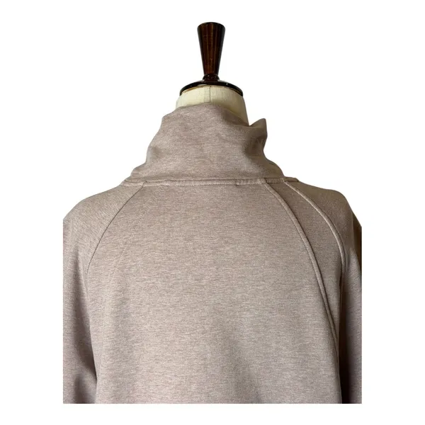 Varley Sweatshirt Women‎ XS Taupe Heathered Turtleneck Atlas Pullover Athleisure - Image 4
