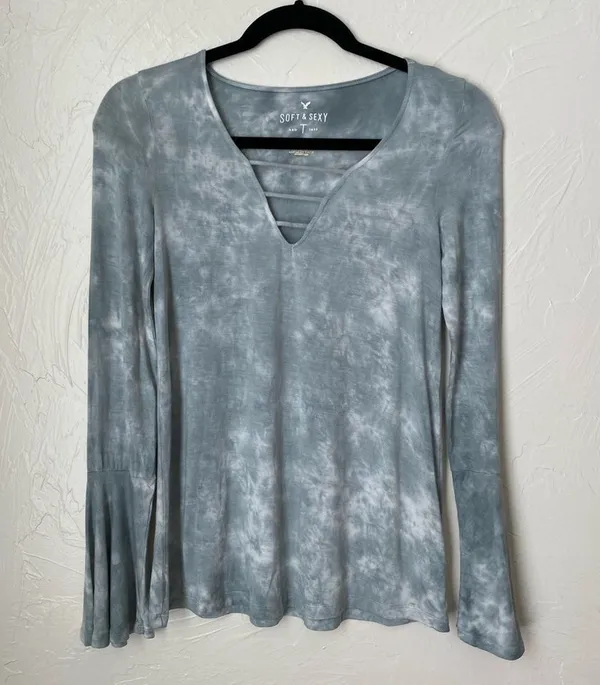 American Eagle tie dyed long sleeve top▪️XS - Image 2