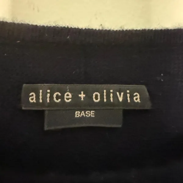 Alice + Olivia Base‎ Black Ribbed Knit Dolman Sleeve Sweater Women's - Image 2