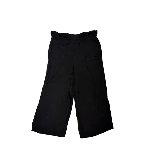 Aritzia Wildred Effortless Black Crepe Drawstring Loose Wide Leg Pants XS - Image 2