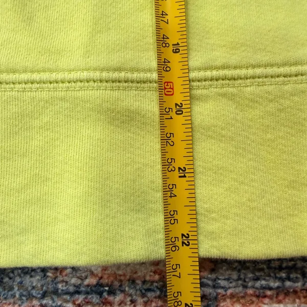 Perfectwhitetee Lime Yellow Cotton French Terry Crewneck Sweatshirt Small USA - Image 6