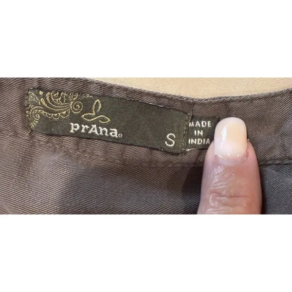 Prana Dress Womens Small Brown Mini Sleeveless Button Pocket Boho Travel - Image 7