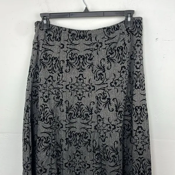 J. Jill Flared Skirt Velvet design side Zipper size 14 - Image 4