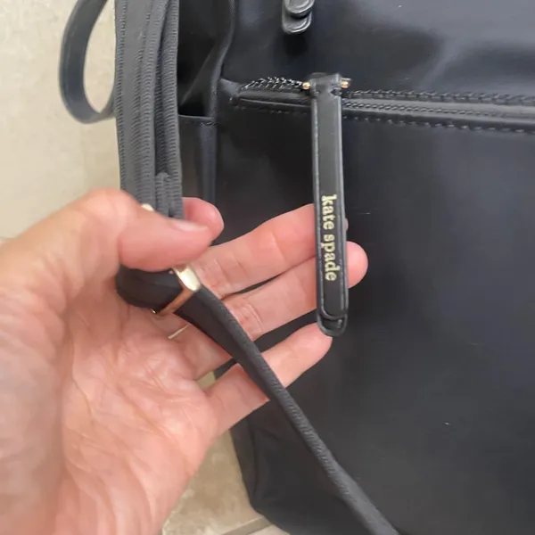 Kate Spade Chelsea Black‎ Nylon Baby Bag Diaper Bag Crossbody interior Matt - Image 3