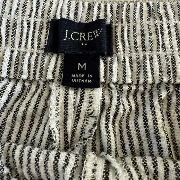 2 pair J Crew Loft Linen Blend Shorts Blue Stripe Bird M - Image 7