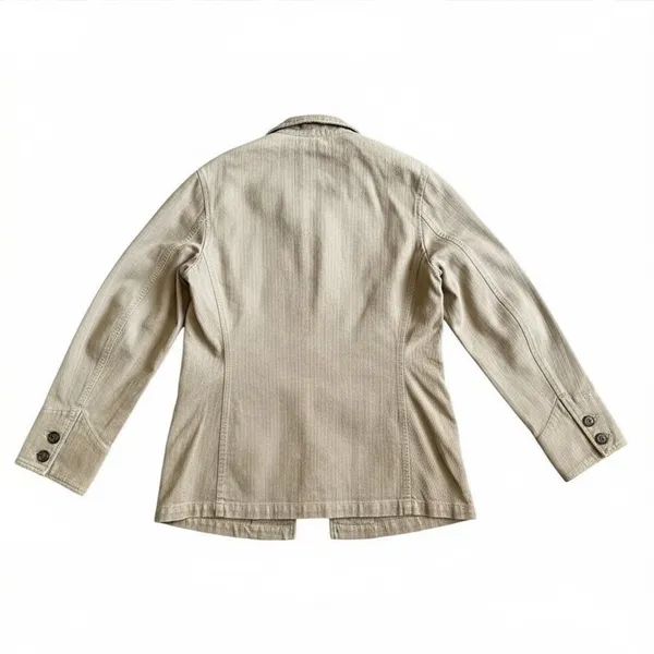 Calvin Klein Beige Collared Long Sleeve Jocket, M - Image 7