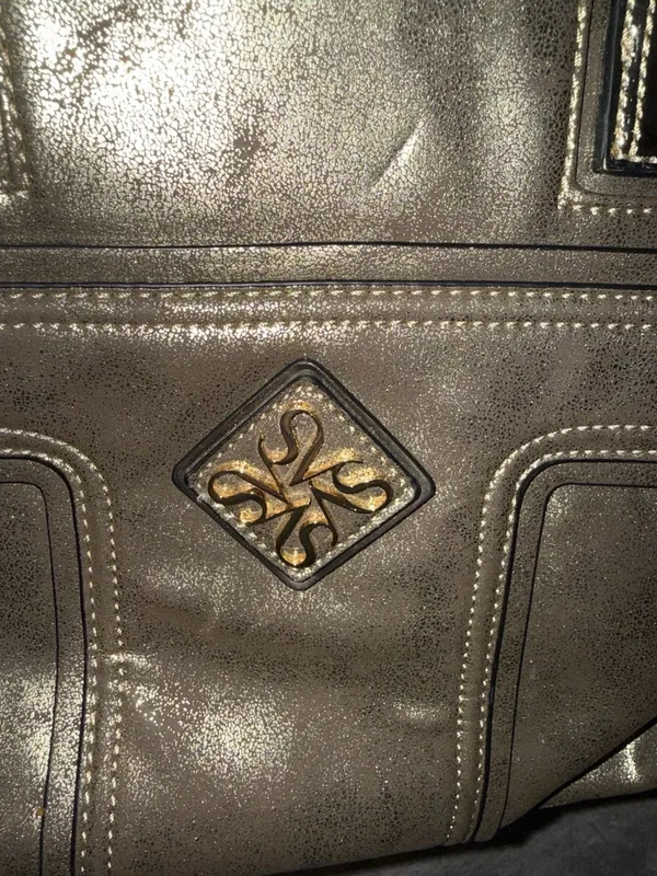 Simply Vera Vera Wang Metallic Gold Satchel with Removable Shoulder Strap - Image 3