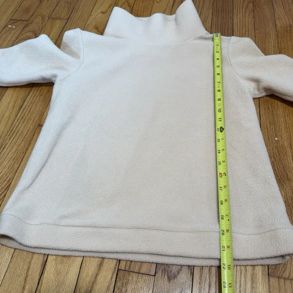 Dudley Stephens‎ Park Slope Cream Vello Fleece Turtleneck Size Small - Image 7