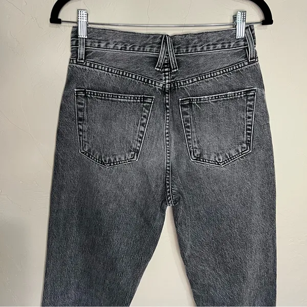 Slvrlake London High Rise‎ Straight Moonlight Destructed Black Acid Washed Jeans - Image 11