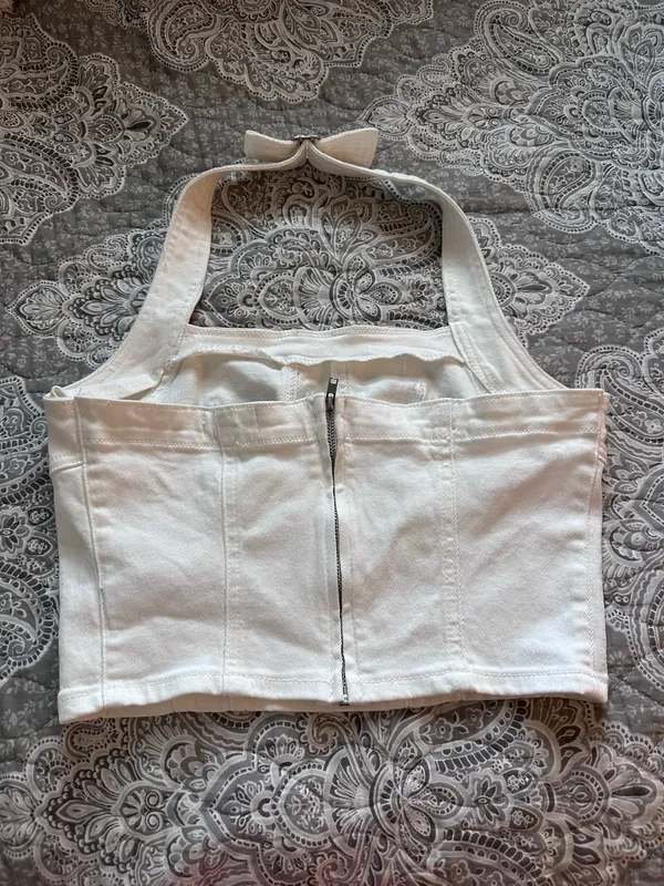 Sincerely Jules White Jean Halter Top - Image 3