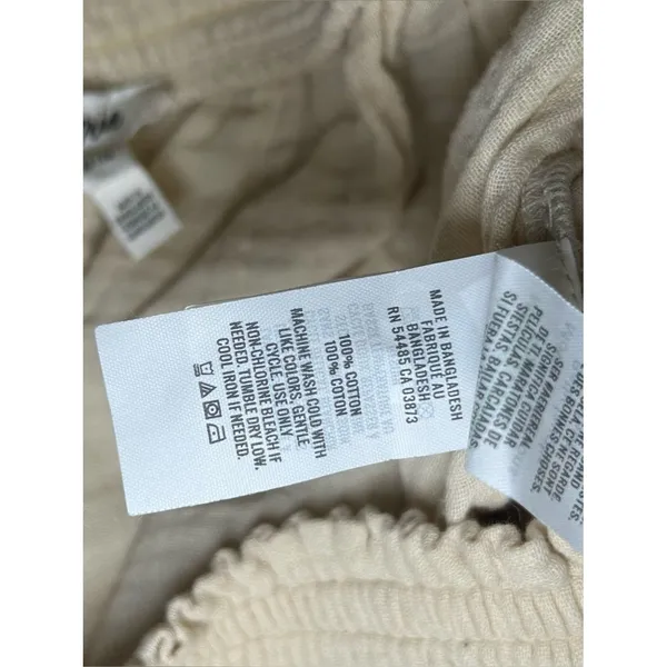 Aerie Neutral Gauzy High Waisted Textured 100% Cotton Shorts Women’s Size Medium - Image 10