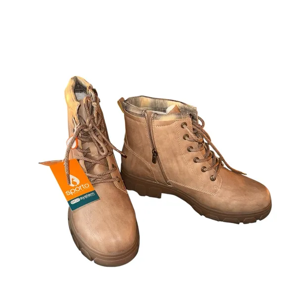 NWT SPORTO Women's Legion Lace Up Winter Boot Tan Brown SZ-10 - Image 8
