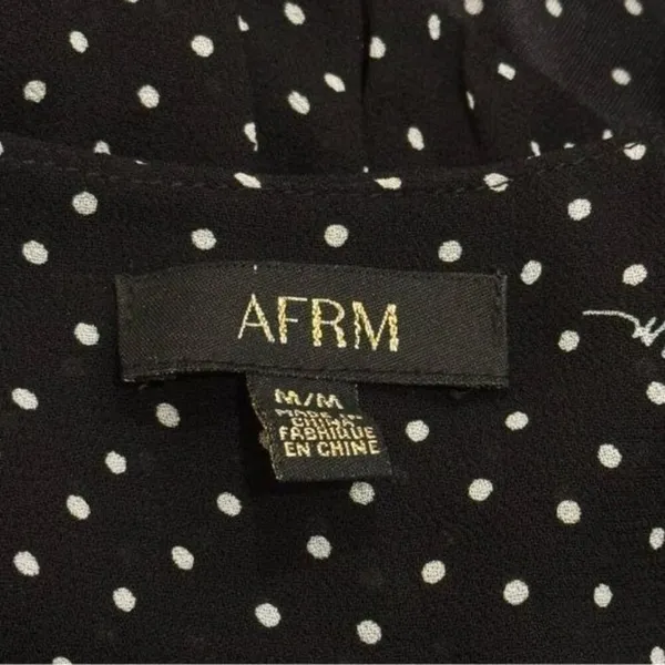 AFRM Rexy Button Front Bodysuit Polka Dot Special Occasion‎ Feminine Party M - Image 6