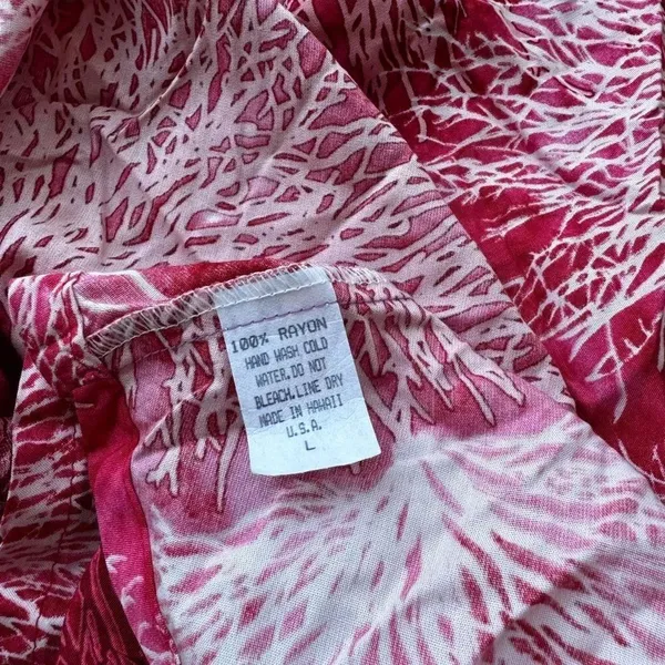 Hilo Hattie Coral Dress with Tie Back Coral Print Coral L - Image 6