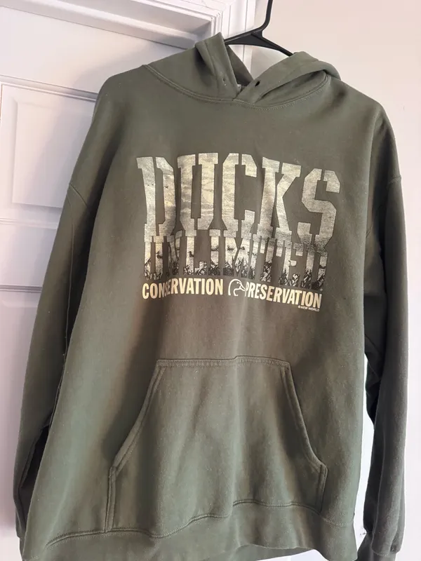 Ducks Unlimited Hoodie Green Size L - Image 2