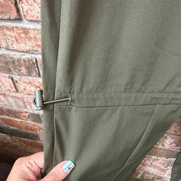 Halara Olive Green Wide Leg Pants NEW Womens Medium Drawstring Adjustable - Image 2