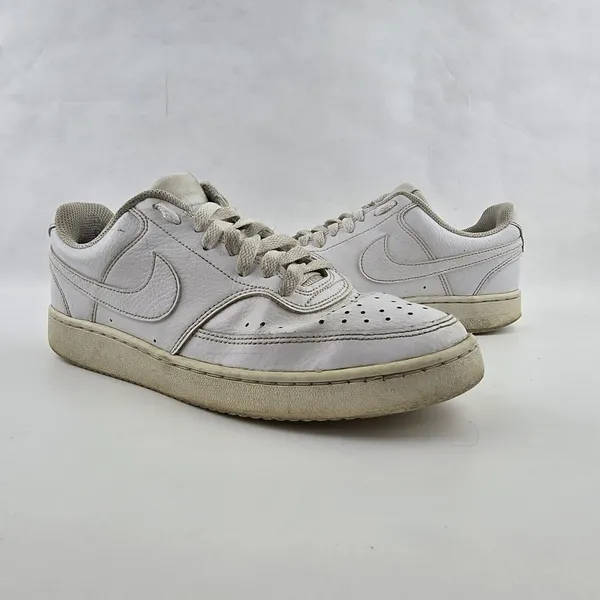 Nike Court Vision Low Sneakers Shoes‎ Triple White CD5434-100 Womens Size 7.5 - Image 3
