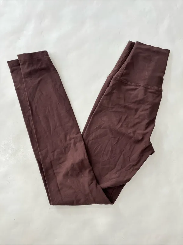 Carbon38 Mid Rise Leggings in Espresso Brown XS - Image 3