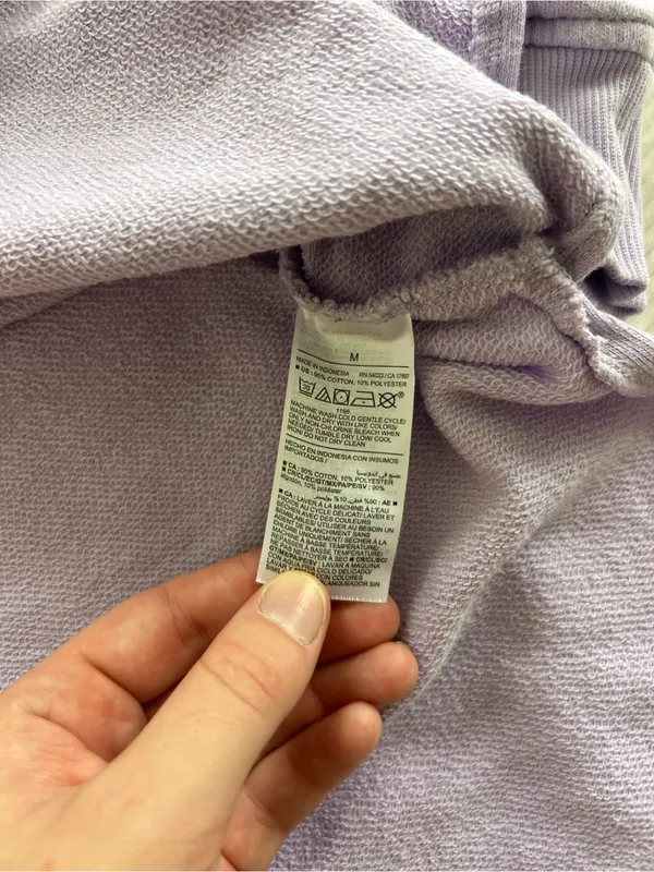 Lavender Hooded V-Neck Sweater - Image 3