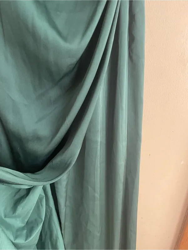 Birdy Grey Lydia Dress Shiny Satin Emerald - Image 7