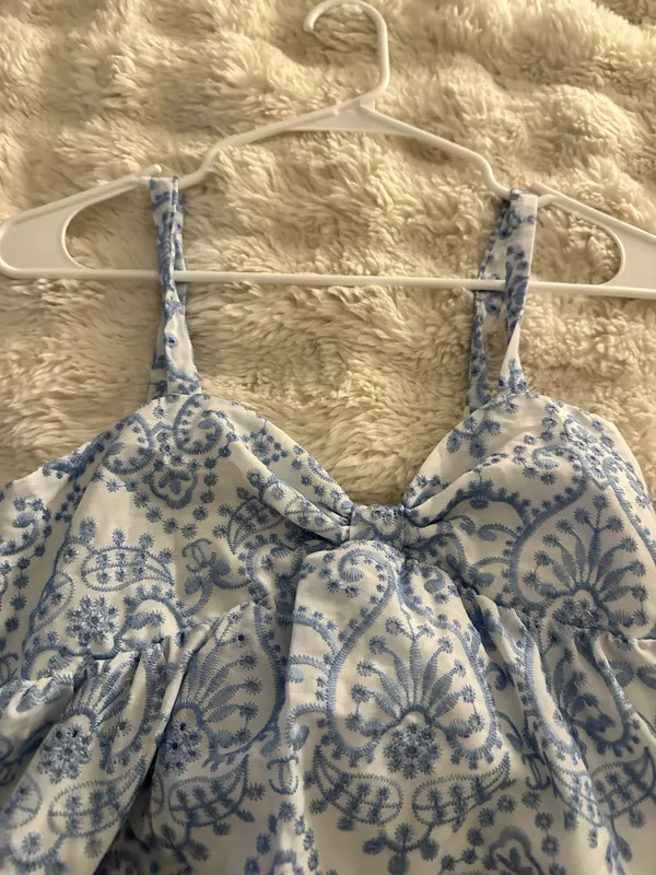 Shein Blue Floral Design Dress - Image 2