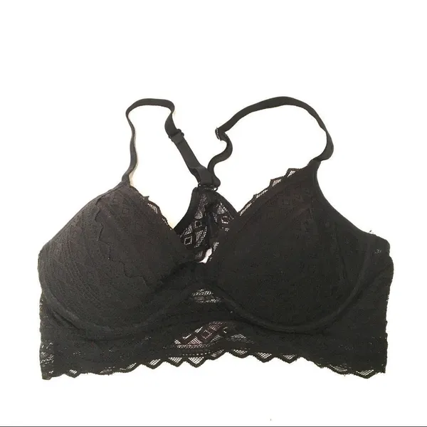 PINK Victoria’s Secret black lace racer back bra M‎ - Image 4