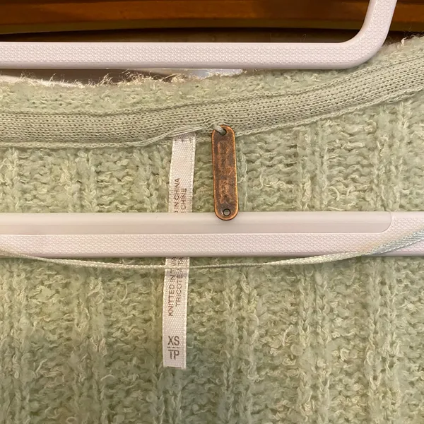 Free People Green Cropped Sweater - Image 2