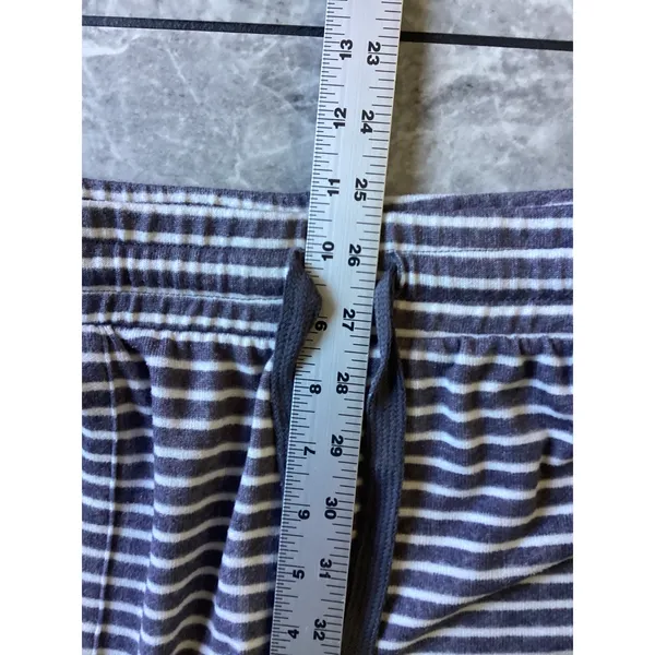 Koolaburra by UGG Womens Striped Jogger Pants Purple White Lace Trim Lounge M - Image 3