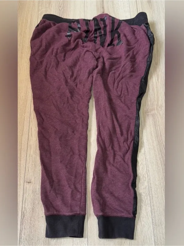 Victoria’s Secret pink black maroon purple jogger sweatpants - Image 3