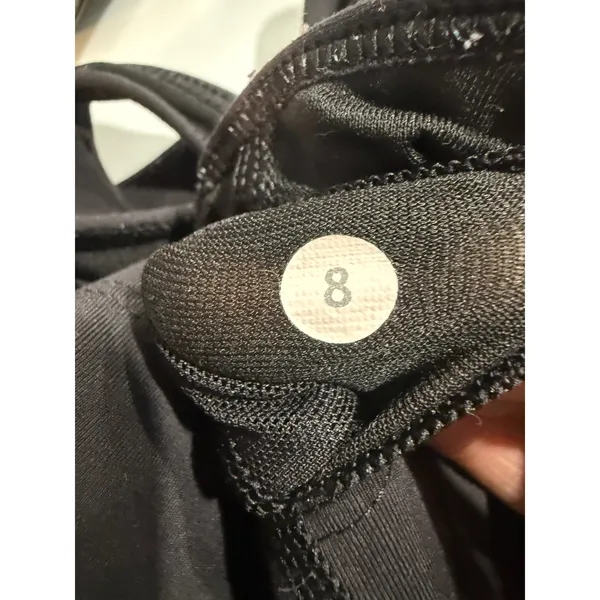 Lululemon Black Front‎ Zip Racerback Sports Bra Womens Size 8 Yoga Gym Workout - Image 5