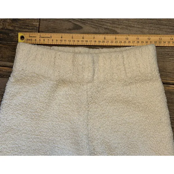 SKIMS Cozy Teddy Collection Boucle Knit Shorts Cream Bone S/M Loungewear Pajamas - Image 3