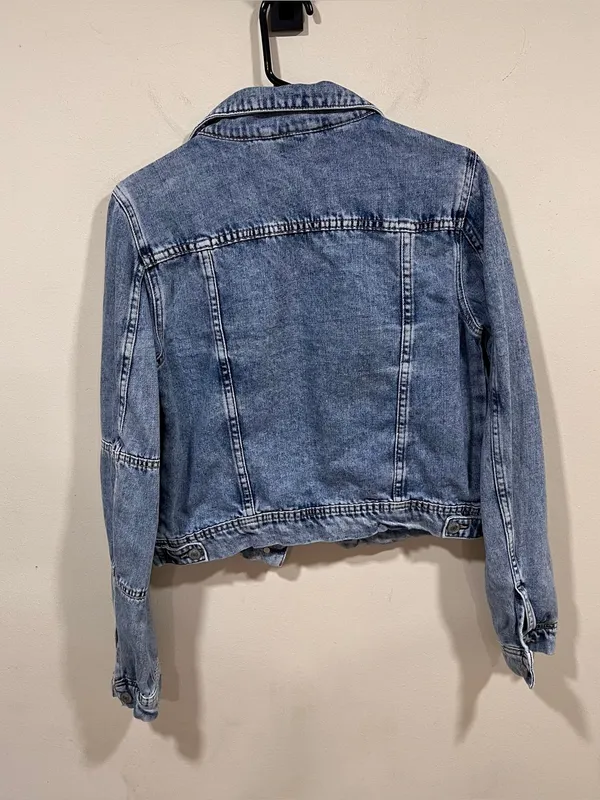 Free People x We The Free Rumors Denim Trucker Jacket SIze: Small biker Y2K EUC - Image 8