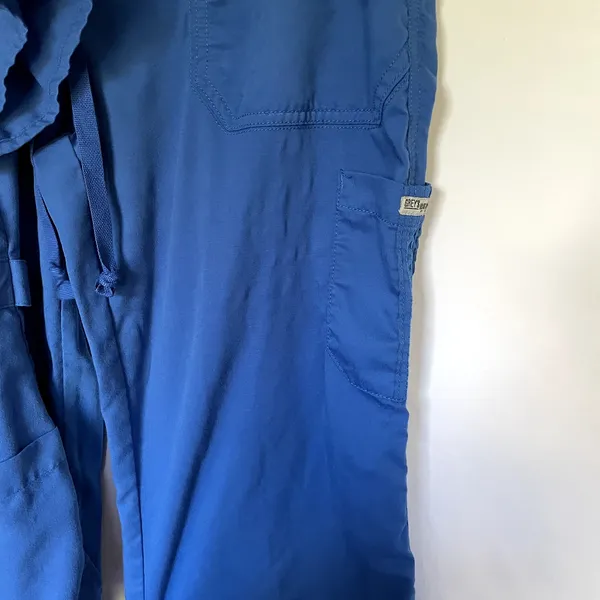 Grey's Anatomy by Barco blue scrubs set workwear pockets women's size medium - Image 6
