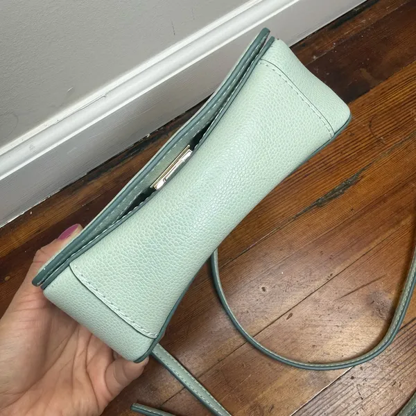 kate spade Mint Green Pebbled Leather Crossbody with Chain Strap - Image 4