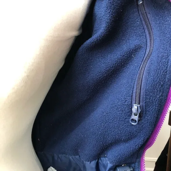 Vintage Columbia Bright Purple Nylon Fleece Coat M - Image 8