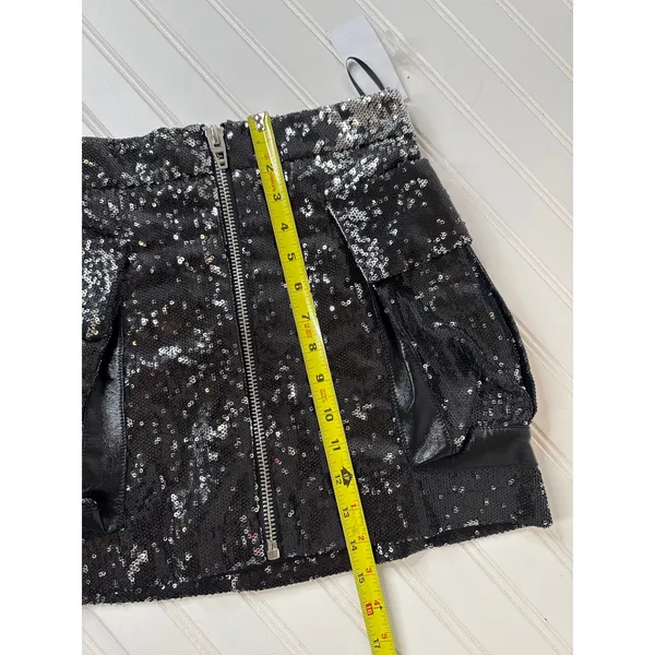 NWT BLANKNYC Womens Black Sequin Mini Skirt Glam Bling Club Party Size XS - Image 5