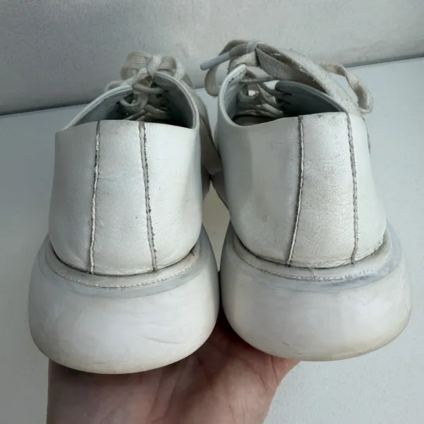 Jeffrey Campbell PLAY Size 9 Chunky Platform White Leather Sneakers Women Grunge - Image 11