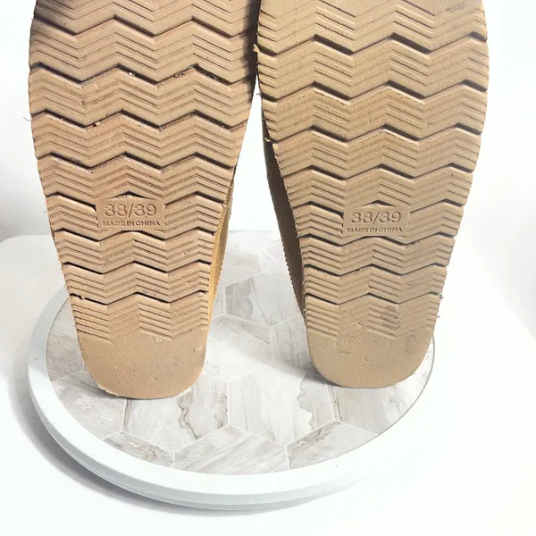 Source Unknown Brown Faux Suede Sherpa Lined Clog Slippers Womens EU 38/39 Cozy Indoor Shoes - Image 4