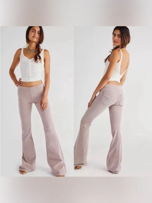 Free People Pull On Corduroy Flare in Sugar Maple Size 27 - Image 9