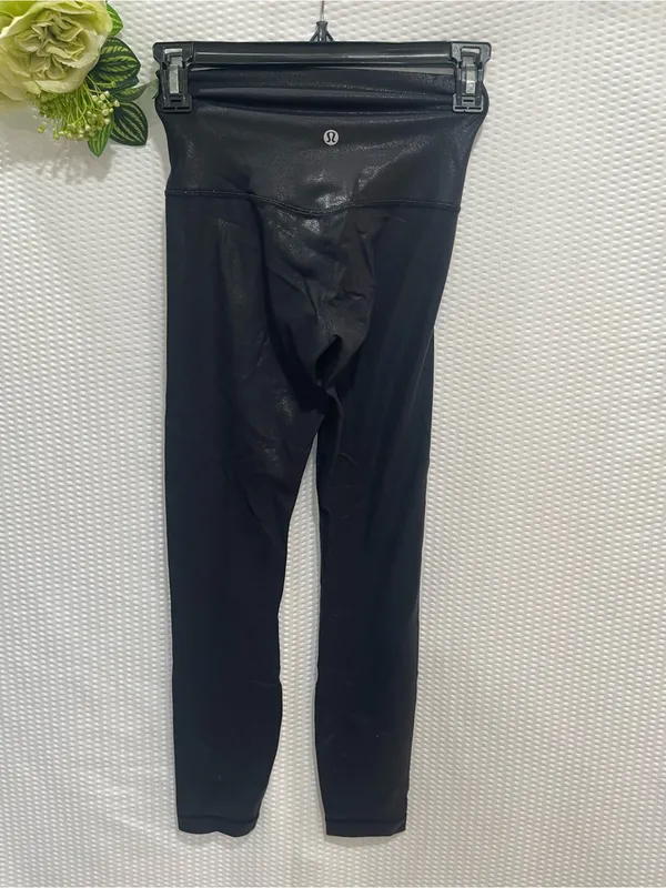 Lululemon Align High-Rise Pant 28" *Shine Radiate Foil Print Black Womens Size 2 - Image 6