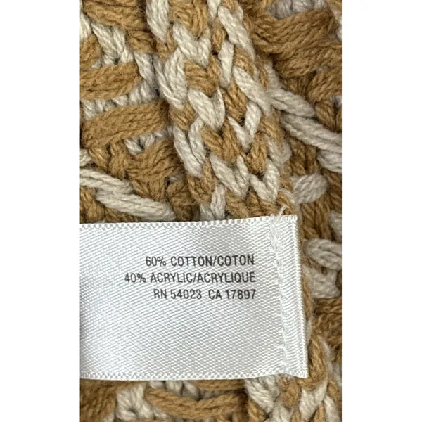 Old Navy Womens Small Brown Geometric Fair‎ Isle Waterfall Open Front Cardigan - Image 6