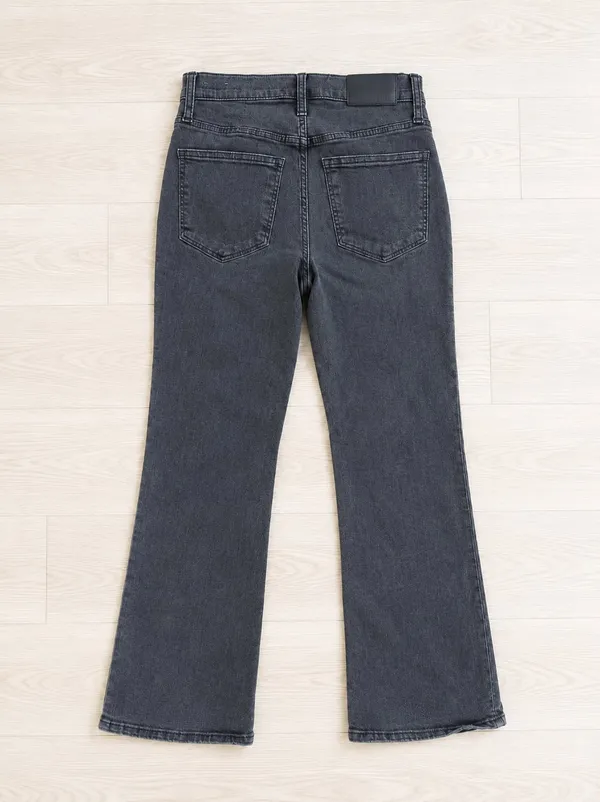 Madewell Women's High-Rise Bootcut Denim Jeans Button Fly Black 24 - Image 2