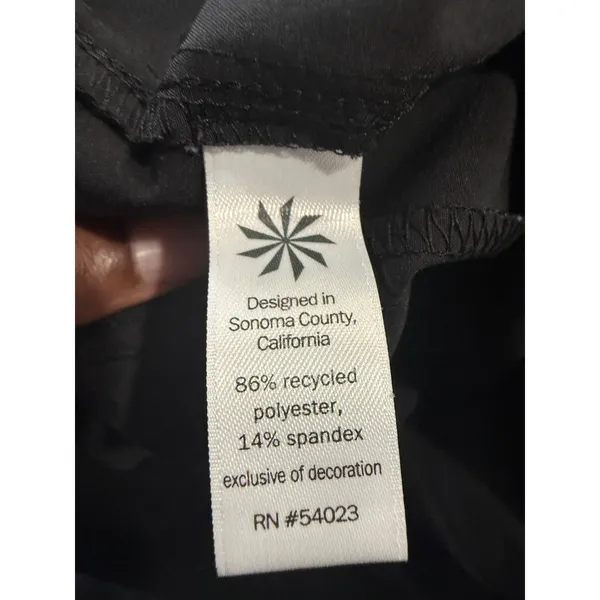 Athleta Brooklyn Ankle Pants Black Tapered Stretch‎ Travel Trousers Size 6 - Image 5