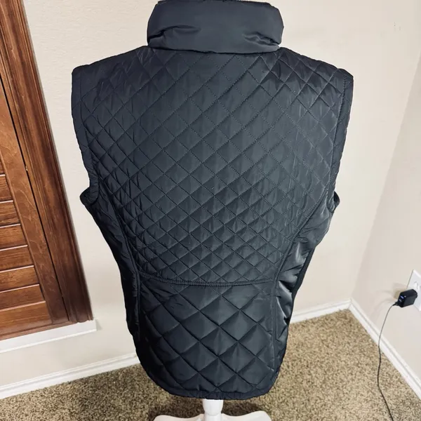 Andrew Marc Vest Womens XL Quilted Pockets‎ Full Zip Black Puffer - Image 4
