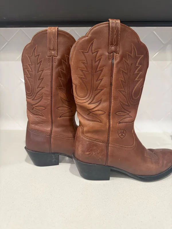 Ariat Boots Cowgirl Brown Leather - Image 5
