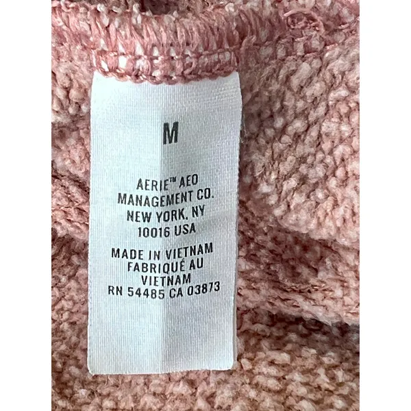 Women's M Oversized Aerie Hoodie Tunic Sweatshirt Peach Pink - Image 6